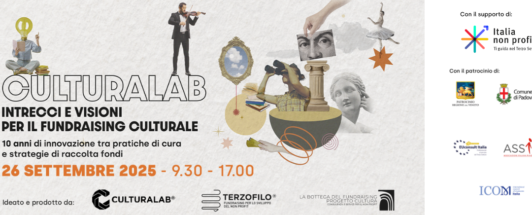 CULTURALAB: il 26 settembre a Padova per far parlare di Fundraising Culturale